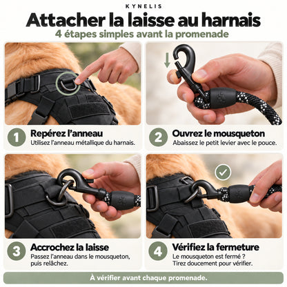 Harnais Anti-Traction Tactique Kynelis™+ Laisse Kynelis™